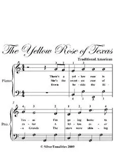 «Yellow Rose of Texas Easy Piano Sheet Music» by Traditional American