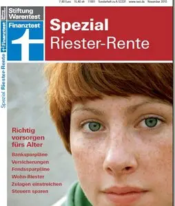 Stiftung Warentest Finanztest Spezial Magazin Riesterrente November 2010