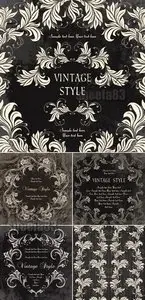 Royal Style Vintage Frames Vector