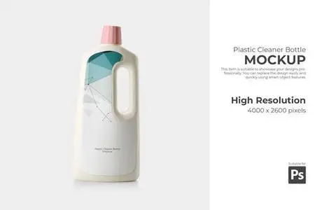 Plastic Cleaner Bottle Mockup DCSN9MR