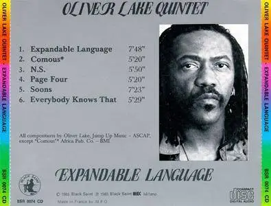 Oliver Lake Quintet - Expandable Language (1985) {Black Saint}