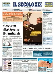 IL SECOLO XIX DELL 8 MAGGIO 2010