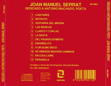 Joan Manuel Serrat – Dedicado a Antonio Machado, poeta (1987)