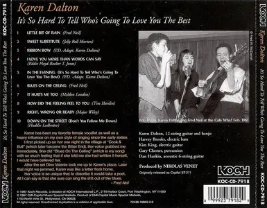 Karen Dalton - It's So Hard to Tell Who's Going to Love You the Best (1969) Reissue 1997