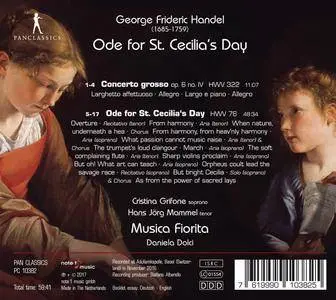 Musica Fiorita & Daniela Dolci - Handel: Ode for St. Cecilia's Day (2017)