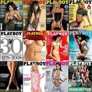 Playboy's Magazine ##1-12 January-Decembe 2008 / Spain, ALL Issues