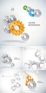 Gears Backgrounds Vector
