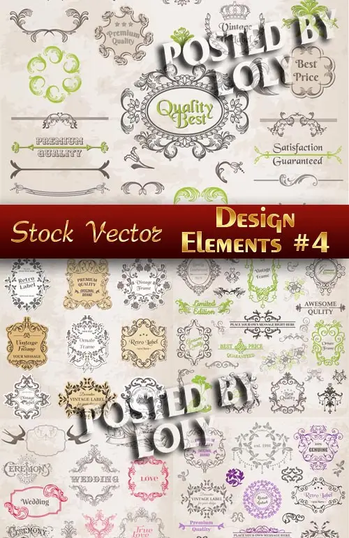 Design elements #4 - Stock Vector / AvaxHome