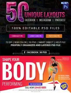 GraphicRiver - 150 Facebook Instagram and Pinterest Banners