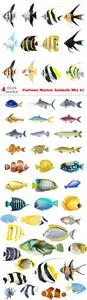 Vectors - Cartoon Marine Animals Mix 27