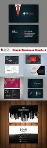 Vectors - Black Business Cards 4