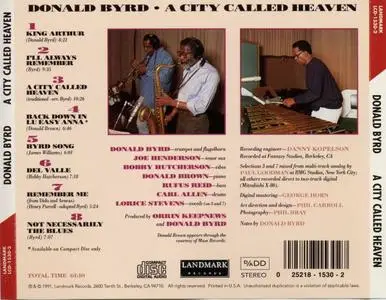 Donald Byrd - A City Called Heaven (1991) {Landmark}