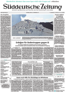 Süddeutsche Zeitung vom Montag, 29. September 2014