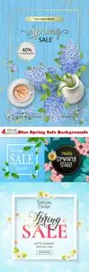 Vectors - Blue Spring Sale Backgrounds