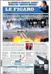 Le Figaro, Lundi 22 Juin 2009.