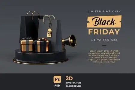 Black Friday Flyer Background - PSD Template