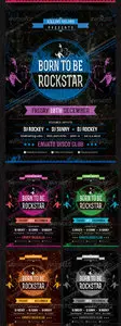Rockstar Retro Party Flyer