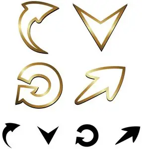 Vector gold arrows