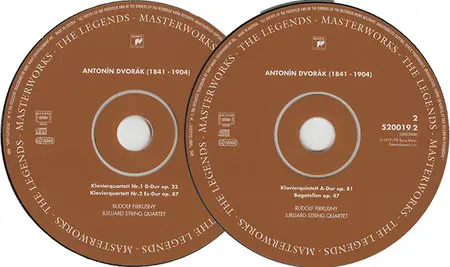 Dvorak - Juilliard String Quartet - Klavierquartette op. 23 & 87, etc. (1977/1978, Reissue 2005) [REPOST]