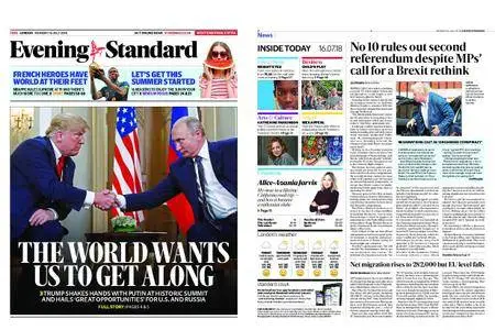 London Evening Standard – July 16, 2018