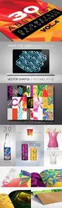 Abstract Geometric Backgrounds Set v 4