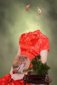 Template for Photoshop - Qipao