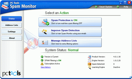 PC Tools Spam Monitor 4.0.1.53
