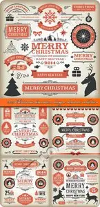 2014 Christmas decoration design elements collection vector