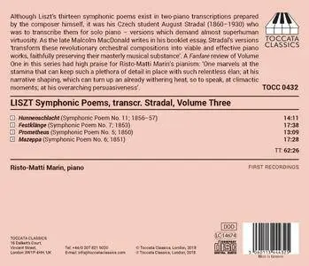 Risto-Matti Marin - Liszt: Complete Symphonic Poems Transcribed for Solo Piano, Vol. 3 (2018)