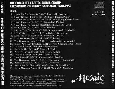 Benny Goodman - The Complete Capitol Small Group Recordings Of Benny Goodman 1944-1955 (1993) {4CD Mosaic MD4-148}