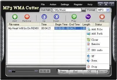 HiFi-Soft MP3 WMA Cutter ver. 1.10