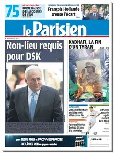 Le Parisien & Le cahier de Paris - Mardi 23 aout 2011