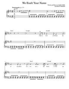 We Exalt Your Name - Kari Jobe, Kari Jobe featuring Matt Maher (Piano-Vocal-Guitar)