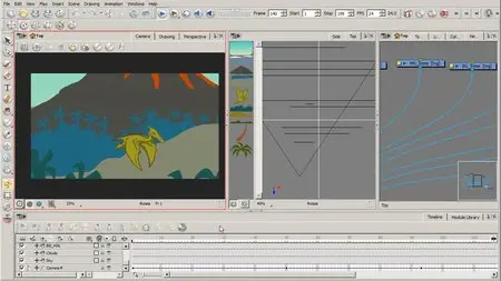 Animating a Multi-Plane Scene in Toon Boom Animate Pro
