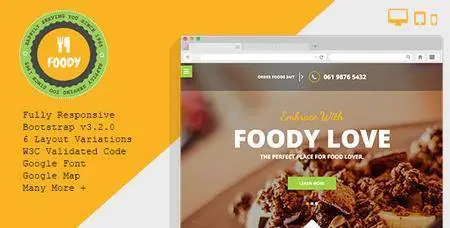 ThemeForest - Foody v1.3.0 - Responsive Restaurant HTML5 Template - 11257023