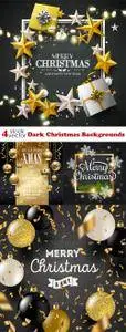 Vectors - Dark Christmas Backgrounds