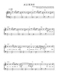 A l i e n s - Coldplay (Easy Piano)