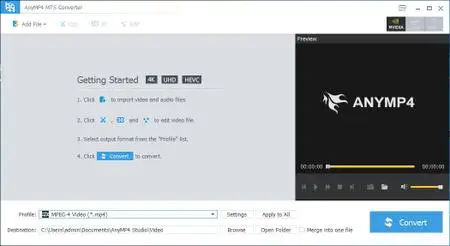 AnyMP4 MTS Converter 7.2.20 Multilingual + Portable