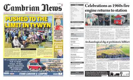 Cambrian News Arfon & Dwyfor – 04 August 2022