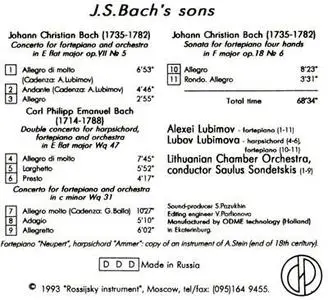 J.S. Bach's Sons / Lubimov, Lubimova