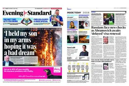 London Evening Standard – May 21, 2018