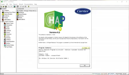 Carrier HAP (Hourly Analysis Program) 6.2