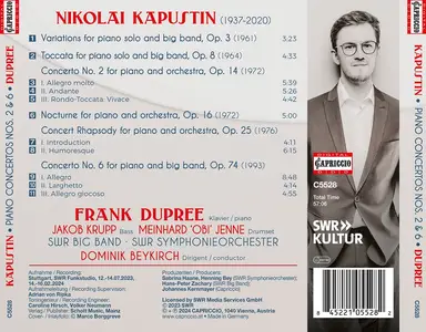 Frank Dupree, Dominik Beykirch, SWR Symphonieorchester - Nikolai Kapustin: Piano Concertos Nos. 2 & 6 (2024)