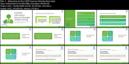 CISM Training - Complete 4 Domains + Practice Exams + Notes
