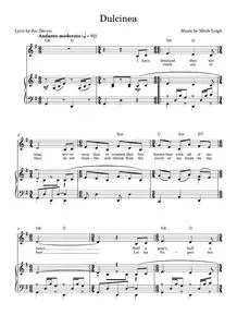Dulcinea - Joe Darion, Man Of La Mancha Musical (Piano-Vocal-Guitar)