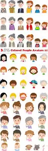 Vectors - Colored People Avatars 11