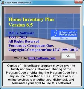 Reg Software Home Inventory Plus 8.5