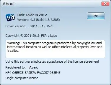 Hide Folders 2012 4.3.7.885 Final