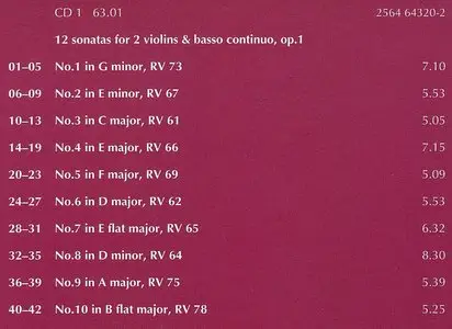 A.Vivaldi - Concertos and Sonatas, opp.1-12, I Solisti Veneti - Claudio Scimone [CD1 of 18]