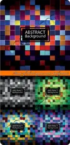 Mosaic of colored squares vector backgrounds